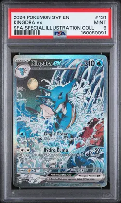 2024 POKEMON SVP EN-SV BLACK STAR PROMO #131 KINGDRA EX PSA 9 - Image 1