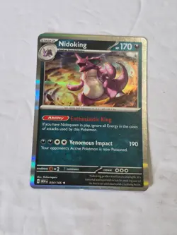 Nidoking 034/165 Rare 151 Pokemon Holo Near Mint - Image 1