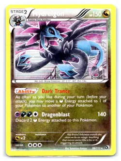 Hydreigon 99/113 Holo Rare Legendary Treasures Pokemon Heavily Played - Image 1