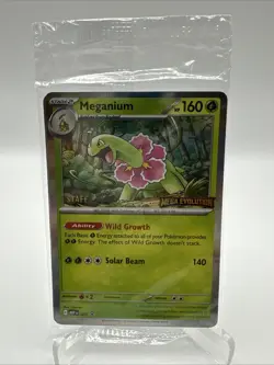 Sealed STAFF Mega Evolution Promo Prerelease Pack 4 Pokemon Meganium - Image 1