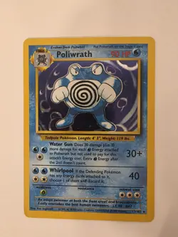 Poliwrath 13/102 Base Set Shadowless Holo Rare POKEMON - Image 1