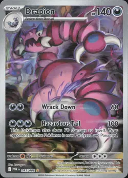 Pokemon Drapion 097/088 Holo Illustration Rare Perfect Order Near Mint - Image 1