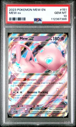 PSA 10 GEM MINT Mew ex 151/165 Double Rare – Scarlet & Violet 151 – Pokemon TCG - Image 1