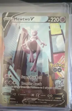 Mewtwo V (Alternate Full Art) 072/078 Pokemon GO Holo - Image 1
