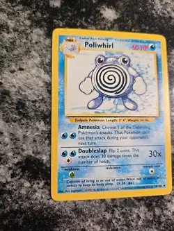 Pokemon TCG 1999 WOTC Base Set Trading Card -- Poliwhirl 38/102 - Image 3