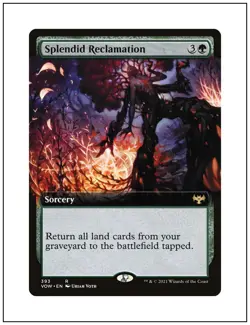Splendid Reclamation, Extended Art, Crimson Vow, Magic MTG NM - Image 1