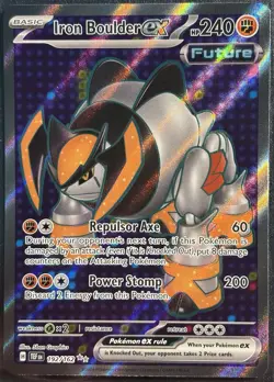 Iron Boulder EX 192/162 - Temporal Forces Full Art Rare Pokemon TCG - LP Card - Image 1