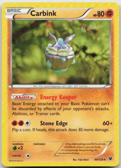Carbink 49/124 Yuka Morii Art Rare Fates Collide Pokemon TCG LP - Image 1