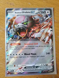 Pokemon TCG Bloodmoon Ursaluna ex 141/167 Ultra Rare Twilight Masquerade NM - Image 1