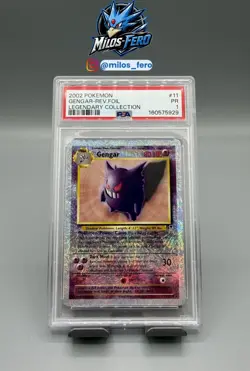 Pokemon Gengar Reverse Holo #11 Legendary Collection PSA 1 Rare Vintage 2002 EN - Image 1