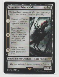 Summon: Primal Odin 121 Rare FINAL FANTASY Magic: The Gathering Near Mint - Image 1