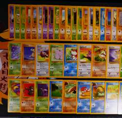 MP/HP (Unlimited)COMPLETE Pokemon BASE+JUNGLE+FOSSIL Set COMMON 70-Card Non-Holo - Image 2