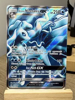 Pokemon Alolan Ninetales GX TCG Full Art Holo Card 132/145 Sm-Guardians Rising - Image 1