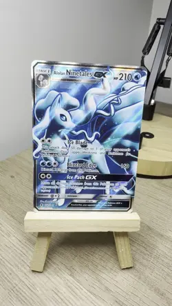 Pokemon Alolan Ninetales GX TCG Full Art Holo Card 132/145 Sm-Guardians Rising - Image 2