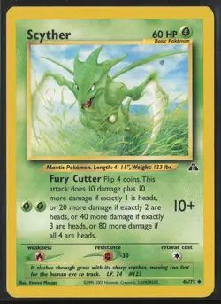 Scyther Uncommon Neo Discovery 46/75 MP Pokemon Card - Image 1