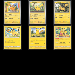 6x Pikachu Pokemon TCG Card Collection Lot Unique Electric Non Holo - Image 1