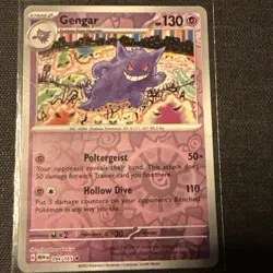 Gengar 094/165 Rare SV: Scarlet & Violet 151 Pokemon Reverse Holofoil - Image 1