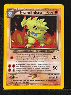 Carte Pokemon Tyranocif obscur 11/105 Edition 2 Ed 2 Neo Destiny Wizards FR 2 - Image 2
