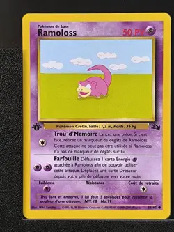 Carte Pokemon Ramoloss 55/62 Edition 1 Ed 1 Fossile Wizards 9 - Image 2