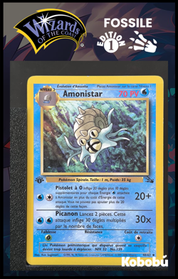 Carte Pokemon Amonistar 40/62 Edition 1 Ed 1 Fossile Wizards 3 - Image 1