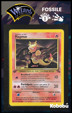 Carte Pokemon Magmar 39/62 Edition 1 Ed 1 Fossile Wizards - Image 1