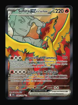 Carte Pokemon Sulfura EX 208/182 Rocket EV10 Rivalites Destinees DRI EV - Image 1