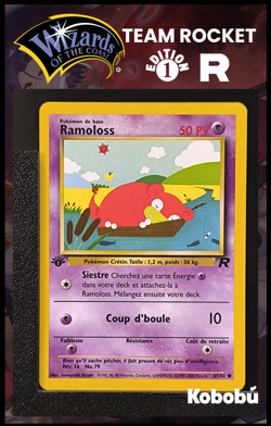 Carte Pokemon Ramoloss 67/82 Edition 1 Ed 1 Team Rocket Wizards 3 - Image 1