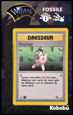 Carte Pokemon Recyclage 61/62 Edition 1 Ed 1 Fossile Wizards 9 - Image 1