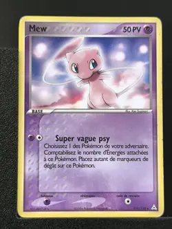 Carte Pokemon Mew 111/110 Rare Secrete Ex Fantomes Holon Bloc EX FRA - Image 2