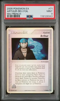 Carte Pokemon Arthur 71/95 Reverse PSA 9 POP 2 EX Tatm Team Aqua Team Magma - Image 1
