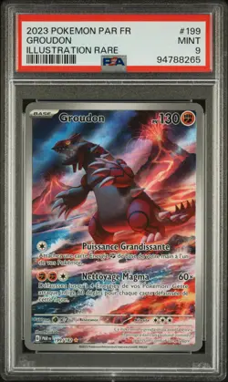 Carte Pokemon Groudon 199/182 PSA 9 Faille Paradoxe PAR FR - Image 1