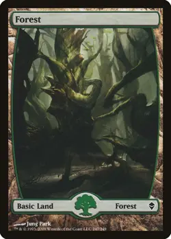MTG Foil - Forest (247) - Full Art - 247 / LP / English - Image 1