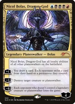 MTG Foil - Nicol Bolas, Dragon-God (Stained Glass) - 522 / NM / English - Image 1