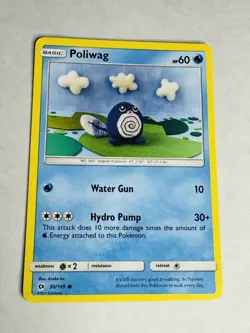POLIWAG 30/149 COMMON SM BASE SET POKEMON NM/M ASAKO ITO - Image 1