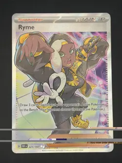 2023 Pokemon SV Obsidian Flames Ryme Ultra Rare #221/197 - Image 3