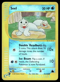 Pokemon Cards Seel 95/144 Reverse Holo Skyridge Common LP - Image 1