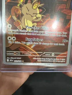 Pokemon TCG Team Rockets Meowth Card 203/182 Destined Rivals - Image 3