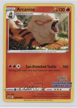 Arcanine (Illustration Contest 2022) Pokemon Sword & Shield Black Star #SWSH304 - Image 1