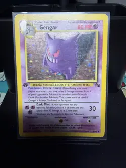 Pokemon TCG 1st Edition Holo Gengar 5/62 Fossil 1999 WOTC - Image 4