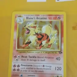 Wizards of the Coast Blaine's Arcanine 1/132 Gym Challenge Holo Rare 90HP - Image 1