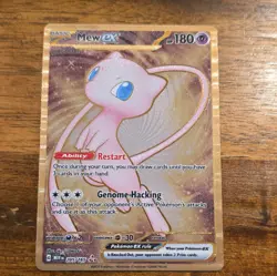 Pokemon TCG Mew ex 205/165 SV 151 Holo Hyper Rare EN 2023 180HP Full Art Metal - Image 1