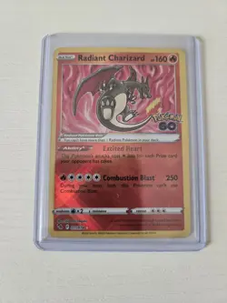 Radiant Charizard 011/078 Pokemon GO Radiant Rare Holo Pokemon TCG English - Image 2
