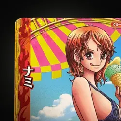 One Piece Nami Rare Holo Card C250-W R Berry Match Double Vol.7 Crew Card LP - Image 3