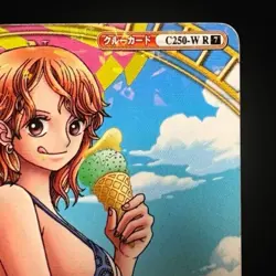 One Piece Nami Rare Holo Card C250-W R Berry Match Double Vol.7 Crew Card LP - Image 4