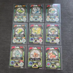 9 Japanese Pokemon Bandai Sealdass Pocket Monsters Sticker Card Bundle MINT 1997 - Image 1