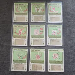 9 Japanese Pokemon Bandai Sealdass Pocket Monsters Sticker Card Bundle MINT 1997 - Image 2