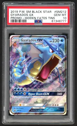 Pokemon Card - PSA 10 Gyarados GX SM212 - Black Star Promo Hidden Fates GEM MT - Image 1