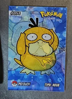 PSYDUCK X GOLDUCK - POKEMON RARE 3D EVOLUTION CCG HOLO CARD - Image 1