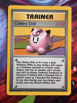 Pokemon Clefairy Doll 70/102 Base Set Unlimited Near Mint WOTC 1999 Trainer - Image 1
