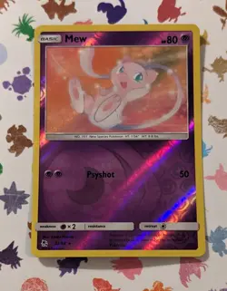 Pokemon TCG Mew 32/68 Reverse Holo Rare Hidden Fates English 2019 - Image 1
